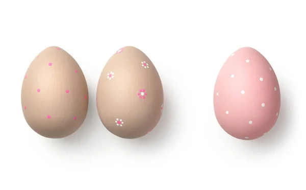 Пасхальные яйца на белом — стоковое фото