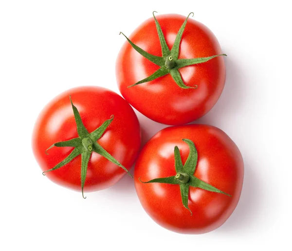 在白色的新鲜番茄 — 图库照片