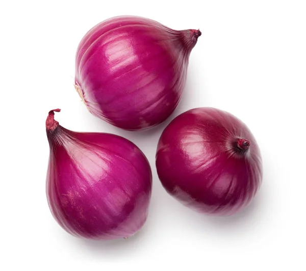 Red Onions Isolated on White Background — Stock Photo, Image