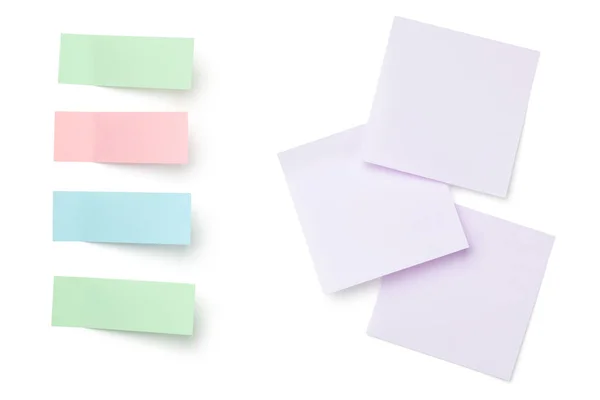 Κολλώδης θέση Σημείωση χαρτί που απομονώνονται σε λευκό φόντο — Φωτογραφία Αρχείου