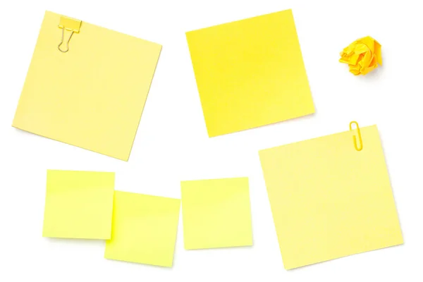Sticky Post Note Paper Isolated on White Background — Stock Photo, Image