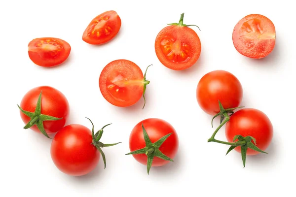 Tomates cerises isolées sur fond blanc — Photo