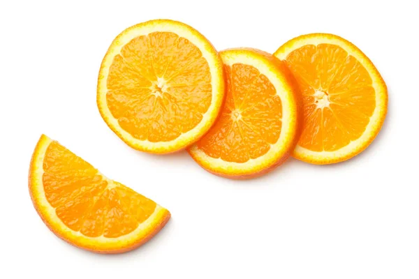 Orange isoliert auf weißem Hintergrund — Stockfoto