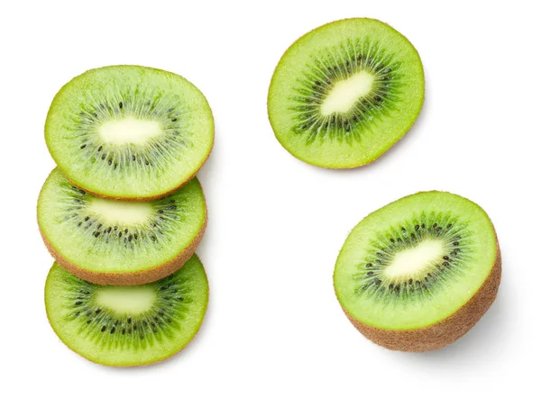 Kiwi frutas isoladas sobre fundo branco — Fotografia de Stock