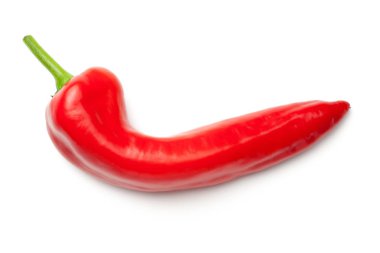 kırmızı biber beyaz arkaplanda izole edildi