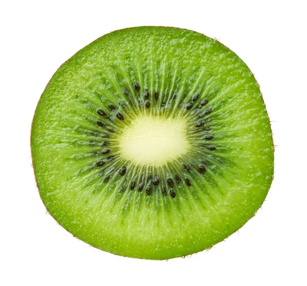 Fatia de kiwi isolado no fundo branco — Fotografia de Stock