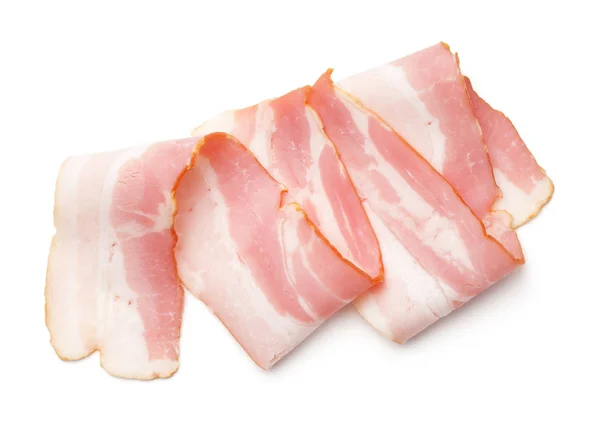 Pancetta isolata su fondo bianco — Foto Stock