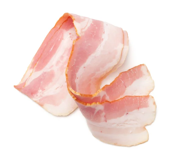 Pancetta isolata su fondo bianco — Foto Stock