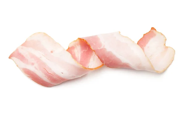 Pancetta isolata su fondo bianco — Foto Stock