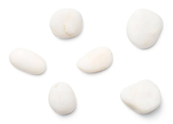 Pedras brancas isoladas no fundo branco — Fotografia de Stock