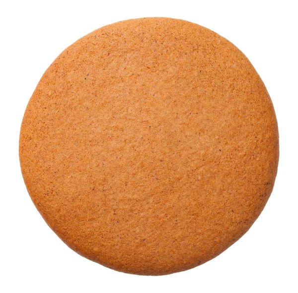 Peperkoek ronde Cookie geïsoleerd op een witte pagina — Stockfoto