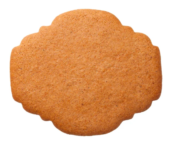 Gingerbread Label Cookie Isolated on White Background — Stock Photo, Image
