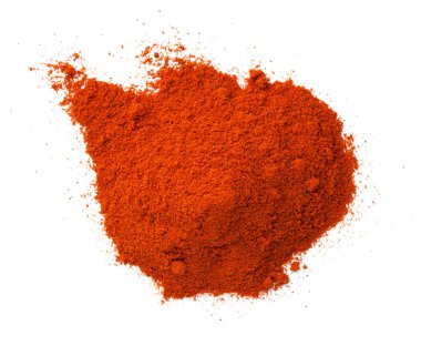 Cayenne Biber Tozu Yığını Beyaz Üzerine İzole Edildi