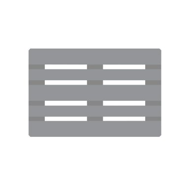 Euro palett simge gri vektör düz tasarlamak