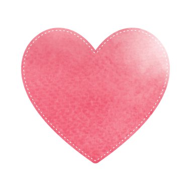 Beyaz arkaplanda kırmızı kalp