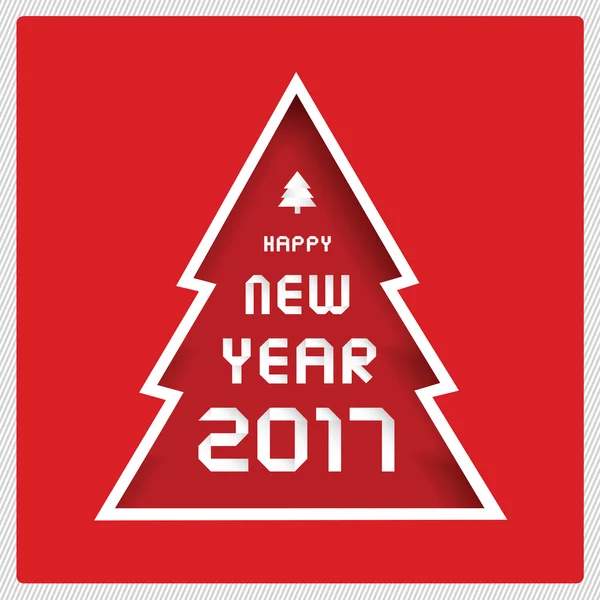 Kartkę z życzeniami szczęśliwego nowego roku 2017 — Wektor stockowy