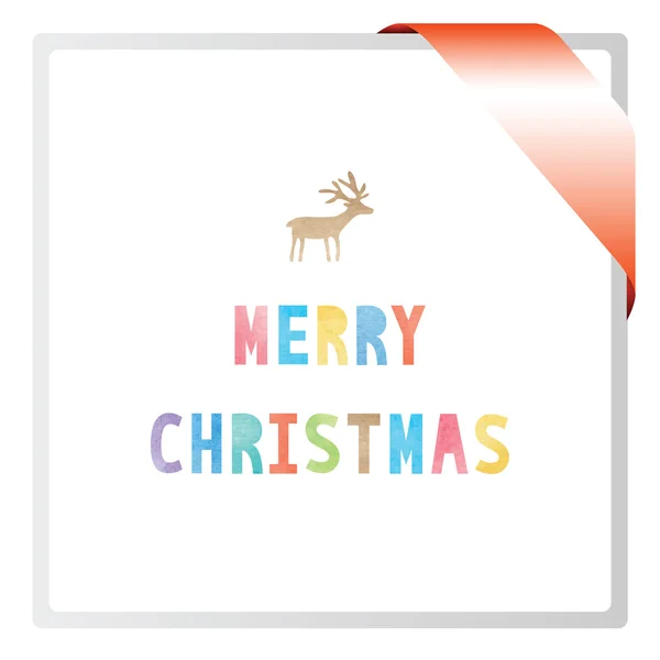 Colorful watercolor on Merry Christmas text — Stock Vector