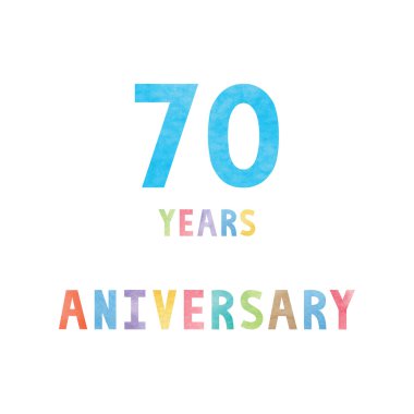 70 yıl yıldönümü kutlama kartı