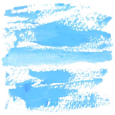 Beyaz arkaplanda soyut mavi suluboya