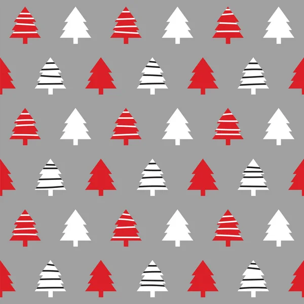 Árboles de Navidad sin costuras para el fondo y la decoración — Vector de stock