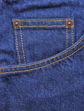 Mavi jeans ile arka plan için cep
