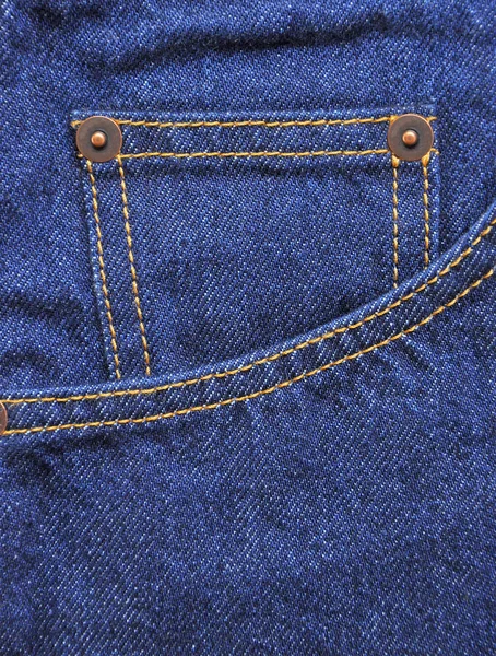 Calça jeans azul com bolso para fundo — Fotografia de Stock