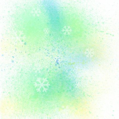 Renkli sprey boya ile kar taneleri