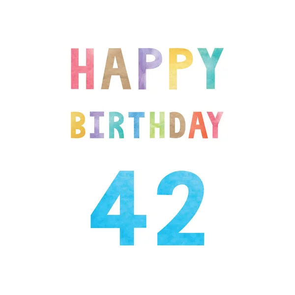 Happy 42th birthday anniversary card — Stock Vector