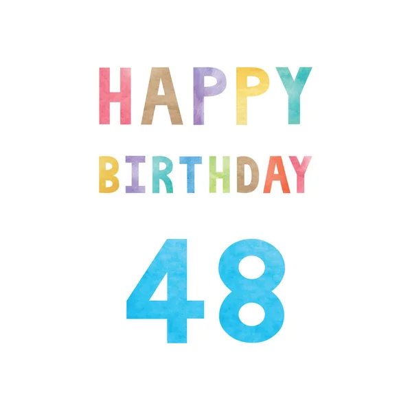 Szczęśliwy 48 urodziny rocznica karty — Wektor stockowy
