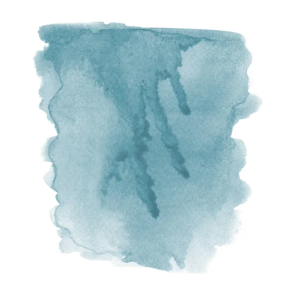 Azul grunge aquarela no fundo branco — Fotografia de Stock