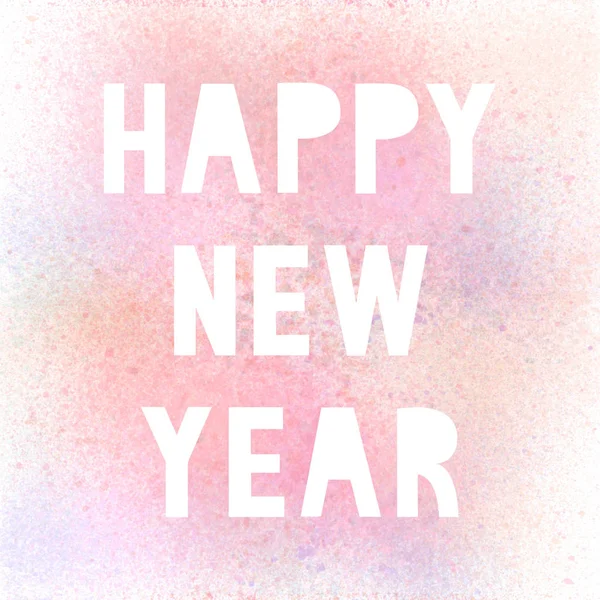 Happy new year with pastel spray paint — Stock Photo, Image