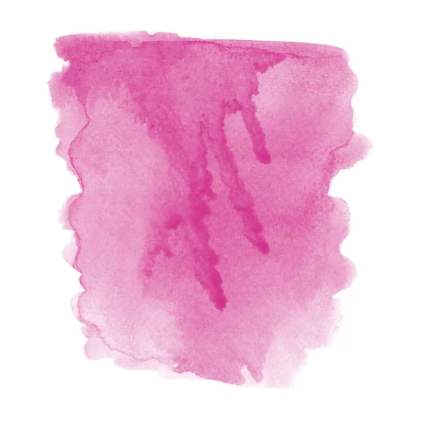 白色背景上的粉红色 grunge 水彩 — 图库照片