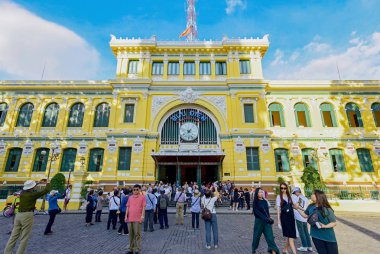 Architecture outside Saigon Central Post Office clipart