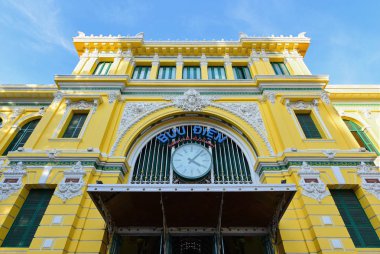 Architecture outside Saigon Central Post Office clipart