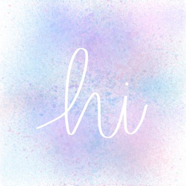 Merhaba pastel suluboya arka plan üzerinde yazı