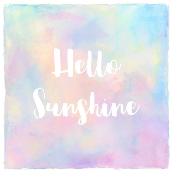 Привіт сонце на пастельному акварельному фоні — стокове фото