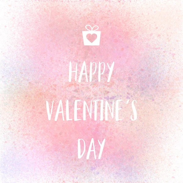 Happy Valentine 's day lettering on pastel background — стоковое фото