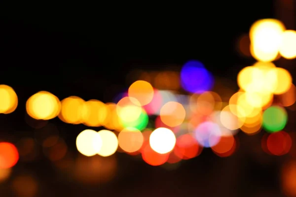 Luzes bokeh desfocadas coloridas — Fotografia de Stock