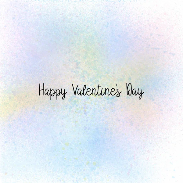 Happy Valentine s dag belettering op pastel achtergrond — Stockfoto