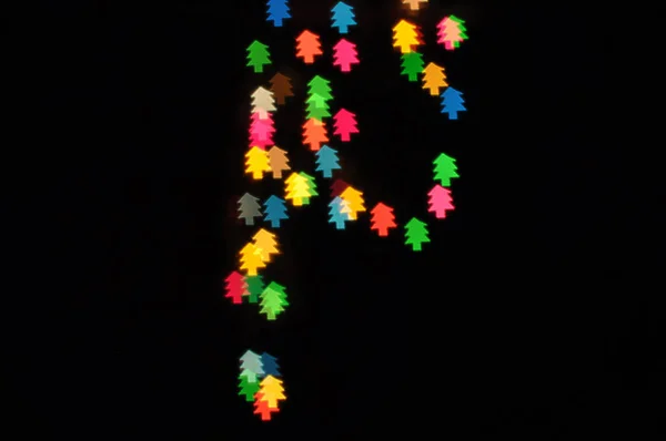 Різдвяні ялинки знак на нічному фоні — стокове фото