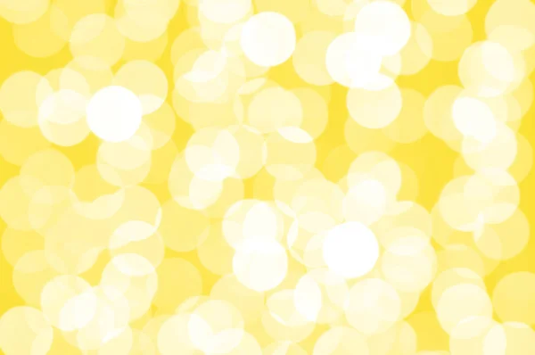 Yellow and white defocused bokeh lights — Stock Photo, Image