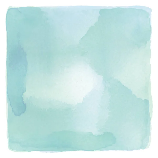 Abstraktes blaues und grünes Aquarell auf weißem Hintergrund — Stockfoto