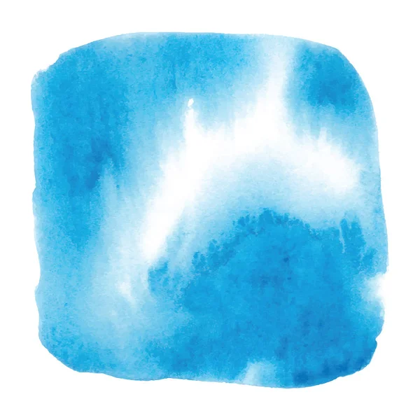 Aquarelle bleue abstraite sur fond blanc — Image vectorielle