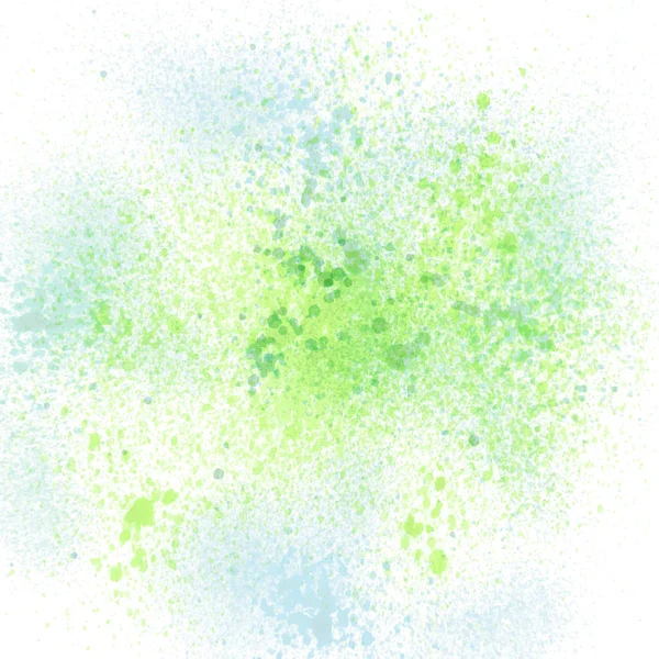 Green and blue spray paint on white background — Stock Photo, Image