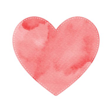 Beyaz arkaplanda kırmızı kalp