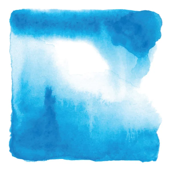 Abstraktní modrá akvarel na bílém pozadí — Stockový vektor