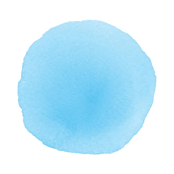 Aquarelle ronde bleue sur fond blanc — Image vectorielle