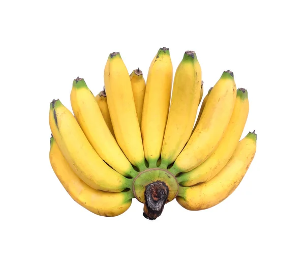 Bunch van bananen geïsoleerd op witte achtergrond — Stockfoto