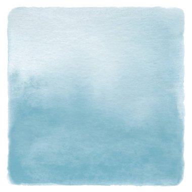 Beyaz arkaplanda soyut mavi suluboya