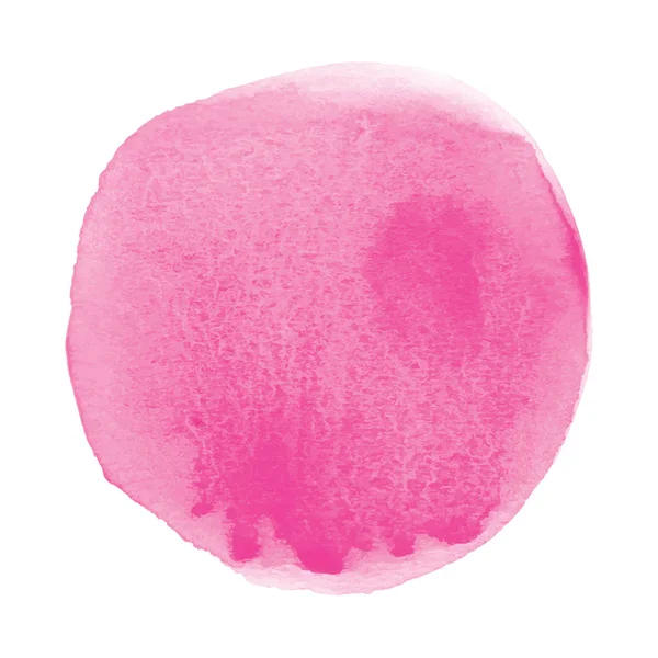 Abstraktes rosa Aquarell auf weißem Hintergrund — Stockvektor